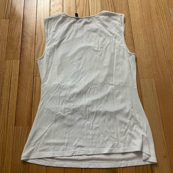 THEORY Sleeveless White Tee Shirt Size Large - Picture 4 of 5